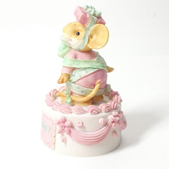 Mouse Happy Birthday San Francisco Music Box Company 1991 Vintage Figurine - Picture 2 of 6